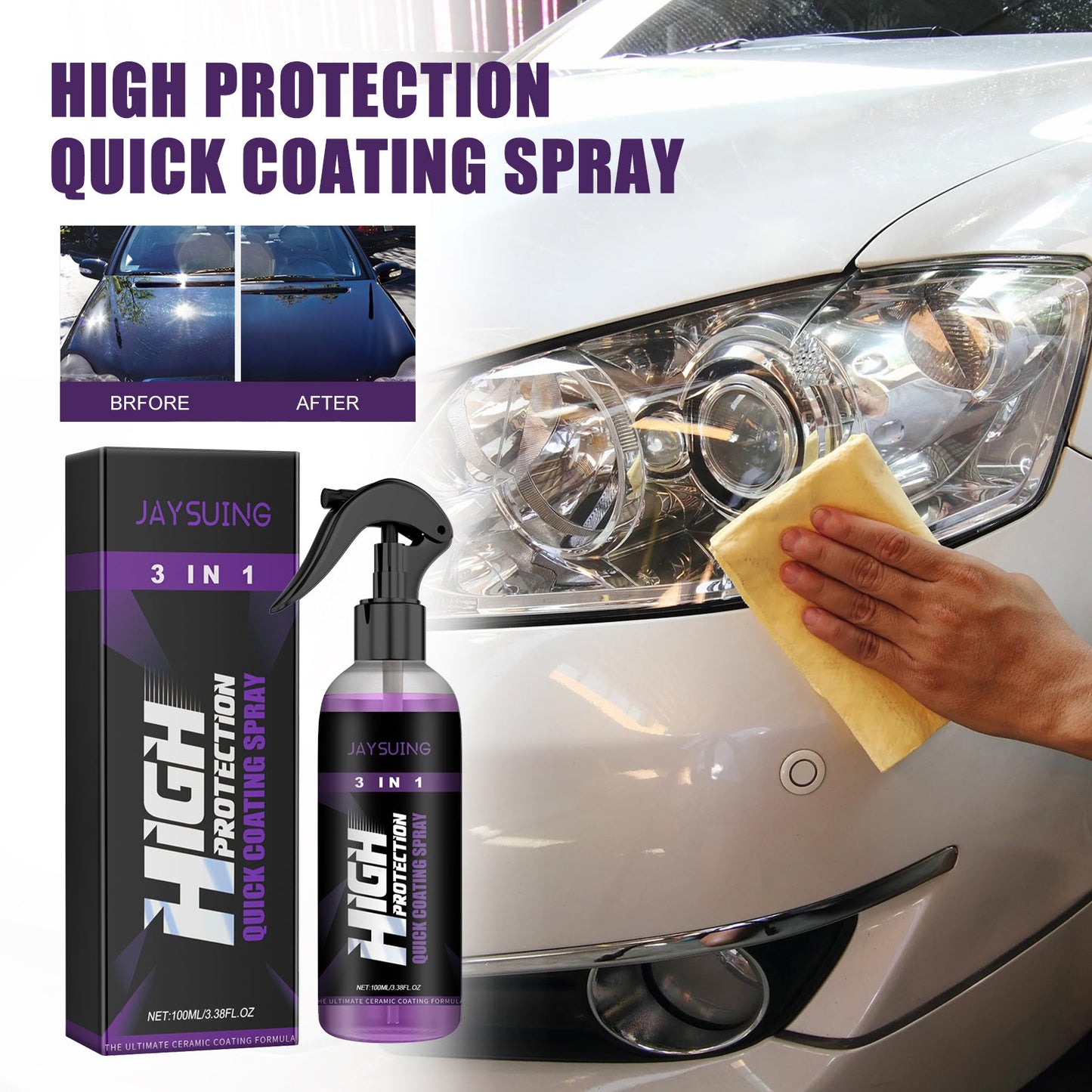 Premium Purple Coating Agent for Automotive Finish Care