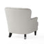 Modern light grey fabric club chair and Ottoman set, stylish cushioned armchair, paired with Ottoman style - Korvel