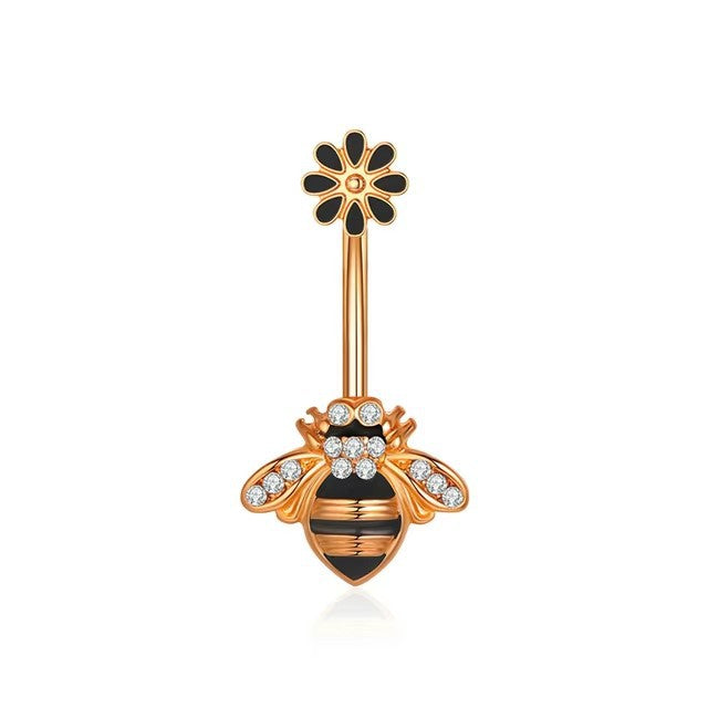 Navel Ring Creative Bat Bee Navel Buckle Navel Ring Body Piercing Jewelry - Korvel