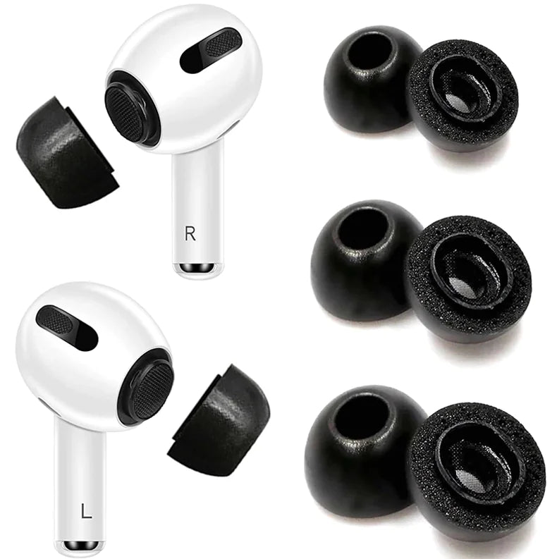 Embouts en mousse à mémoire de forme premium pour Apple AirPods Pro - 3 paires