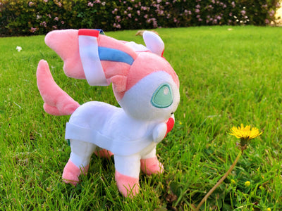 20cm Pokemon Sylveon Plush Toy Kawaii Anime Eevee Espeon Jolteon Vaporeon Stuffed Animal Doll for Children Christmas Gift - Korvel