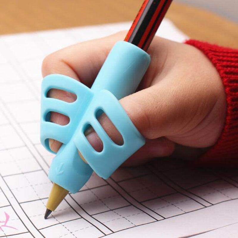 Double Finger Pen Holder Silicone Writing Tool Set