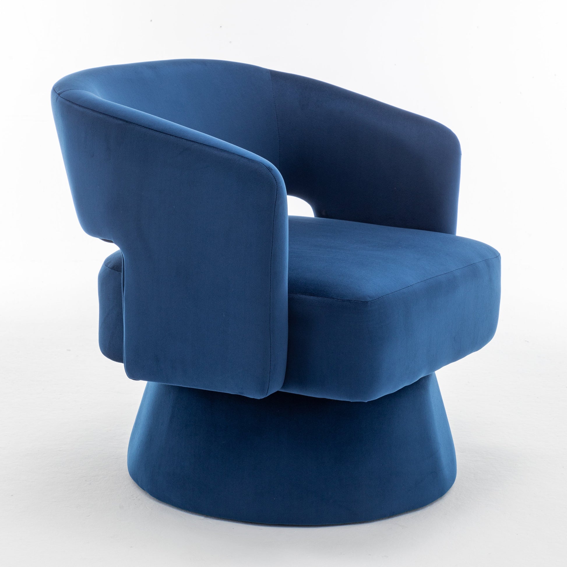Swivel Barrel Chair, Velvet Accent Armchair 360 Degree Swivel Club Chair for Living Room Bedroom Reception Room - Korvel