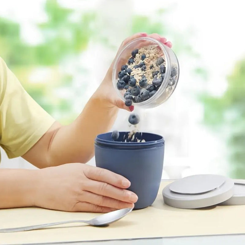 Portable Yogurt Cereal Cups with Lids for On-the-Go Meals