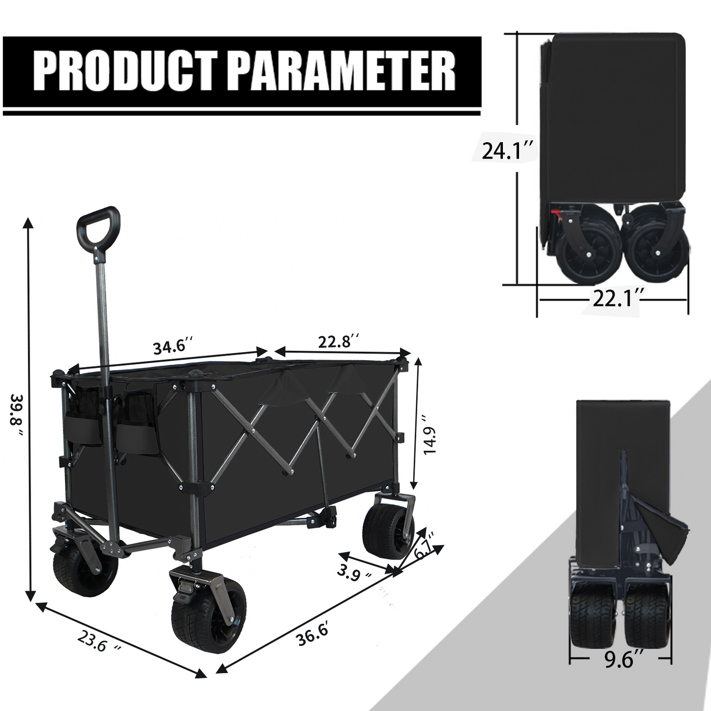 Collapsible Folding Beach Wagon Cart