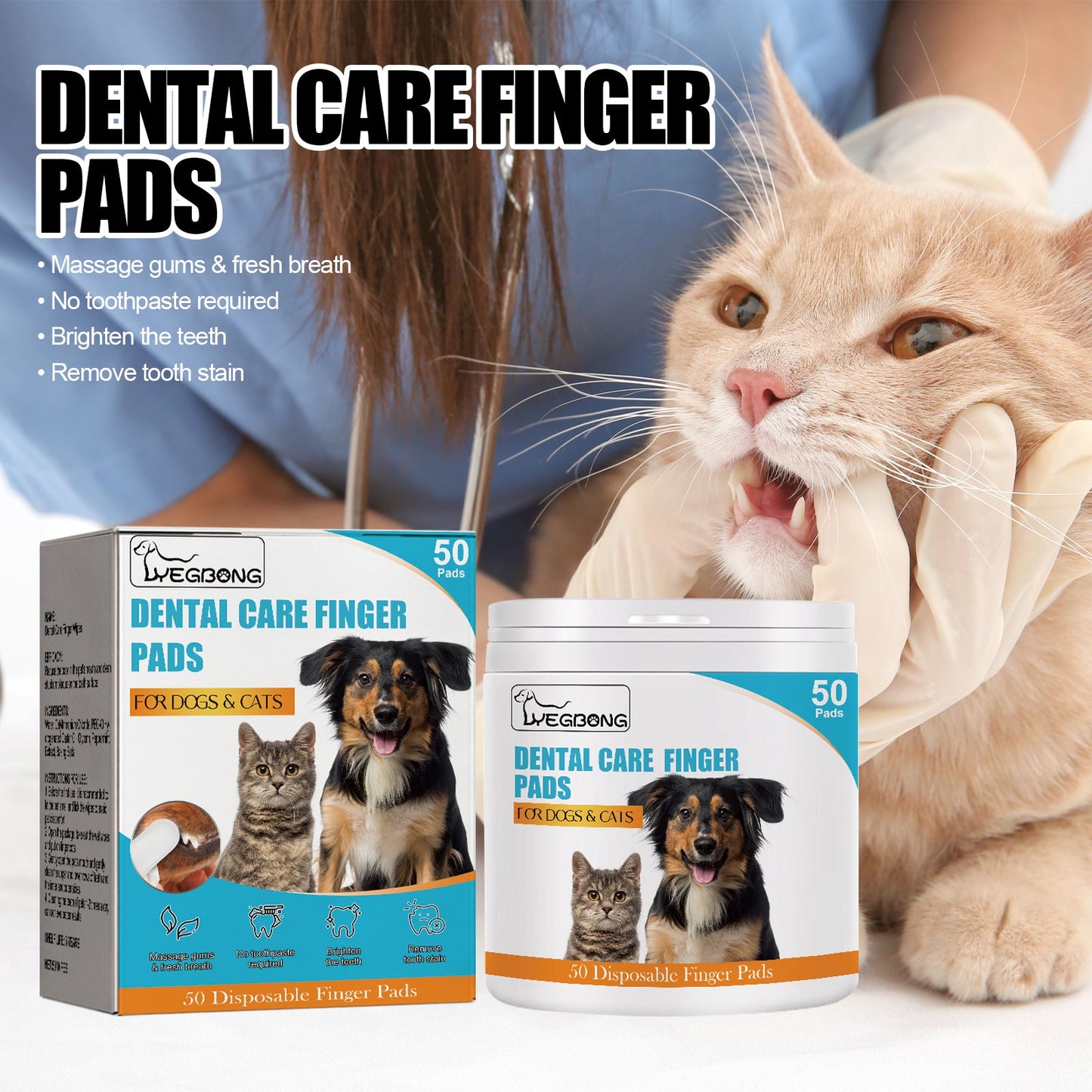 Premium Pet Dental Cleaning Finger Set for Dogs and Cats