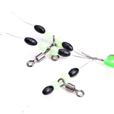 FISH KING 1PC 3 in 1 Size M Black Rubber Oval Fishing Float - Korvel