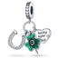 U-shaped Horseshoe Clover Wishing Tree Pendant Copper Silver Plated DIY Jewelry - Korvel