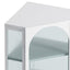 Glass Door Wall Mounted Corner Cabinet with Featuring Four-tier Storage  White - Korvel