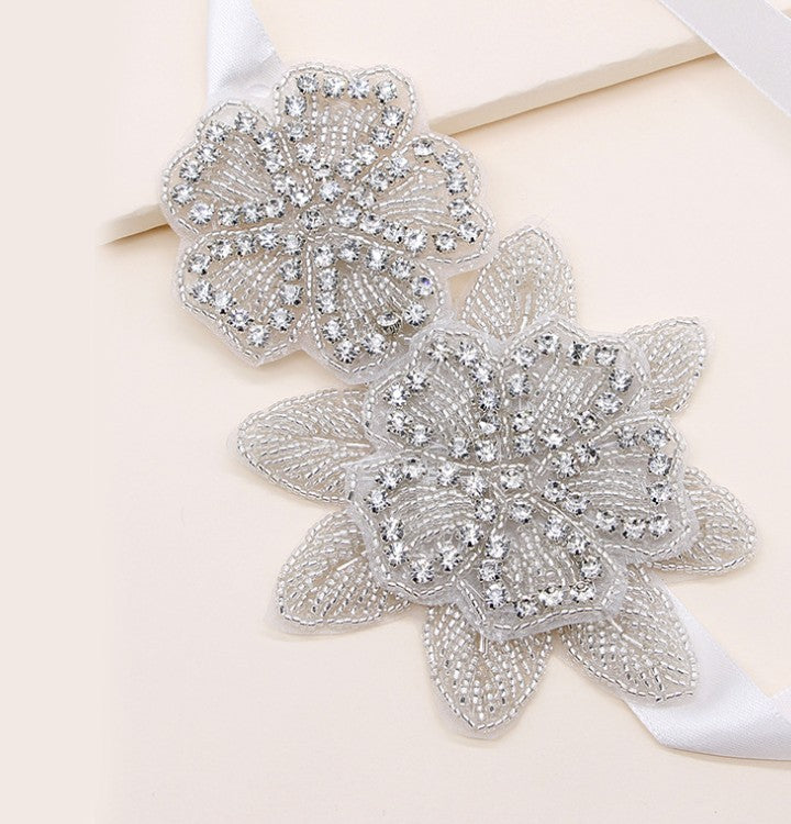 Handmade Crystal Flower Headband for Bridal Elegance