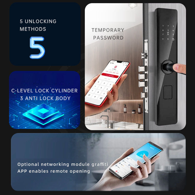 Serrure de porte électronique intelligente à empreinte digitale