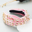 Exaggerated Fashion Hair Bands Female Corduroy Temperament Sweet Hair Ornaments Wide Side Knotted With Diamonds Headband - Korvel