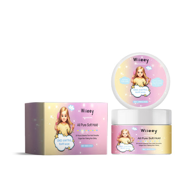 Edge Control Hair Wax, Fluffy Lightsome Matte Easy To Finalize The Lasting Stereo Modelling Mud - Korvel