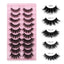 10 Pairs Of Messy Thick Imitation Mink Hair False Eyelashes 3D Stereo Realistic European And American Fried Hair False Eyelashes - Korvel