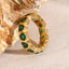 18K Gold-Plated Inlaid Zircon Ring - Korvel