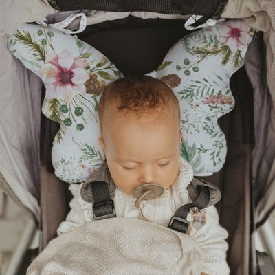 Multifunctional Baby stroller neck pillow butterfly shape strap connection baby out of shock pillow - Korvel