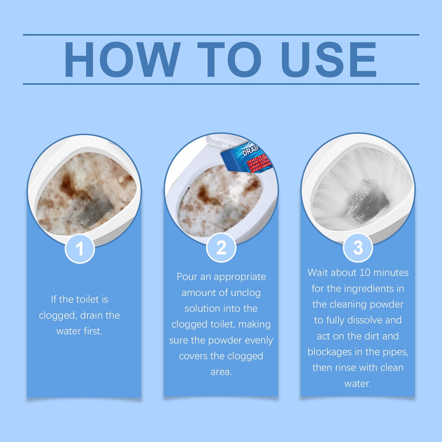 Toilet Dredging Cleaning Powder, Toilet Toilet Drainage Pipe Anti-Blockage And Odor Cleaning Powder - Korvel
