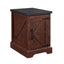 Farmhouse tea table bedside table rectangular farmhouse tea table with barn door and adjustable storage rack OAK - Korvel