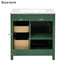 30-Inch Green Bathroom Vanity with Ceramic Sink