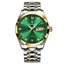 Reloj de Hombre Suizo Impermeable con Doble Calendario y Brillo