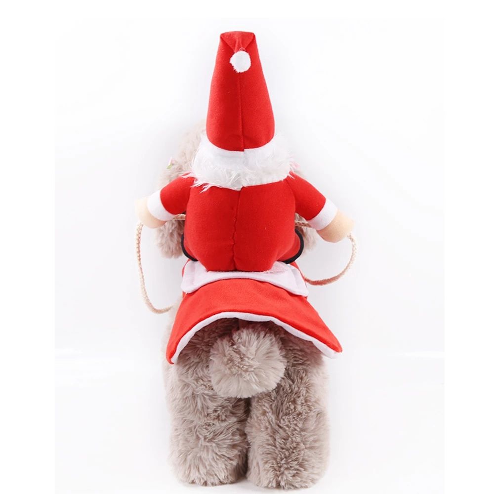 Fashion Designer Large And Medium Santa Dog Christmas Costumes Riding Clothes Transformed Into Santa Claus Clothes - Korvel