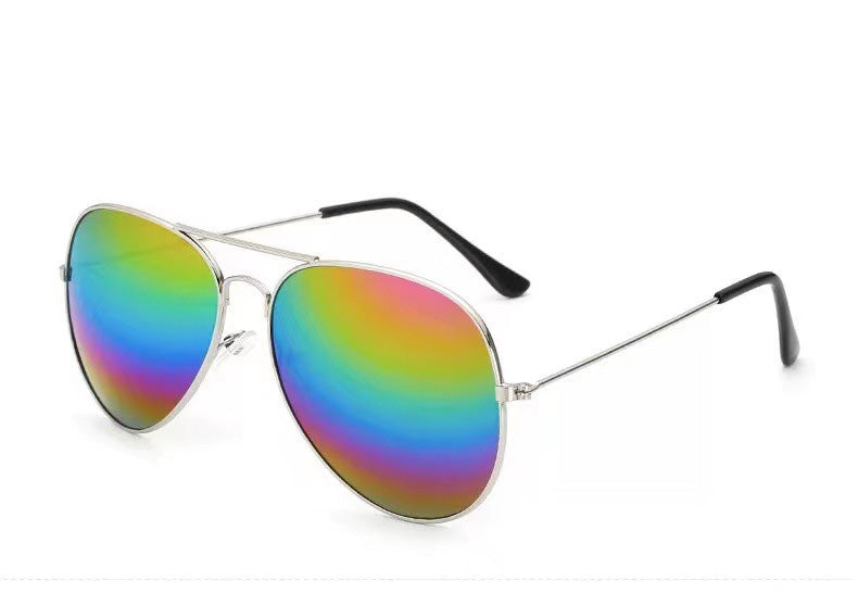 Sunglasses Colorful Toad Glasses Pilot Men And Women Models 3025 Color Film Reflective Sunglasses - Korvel
