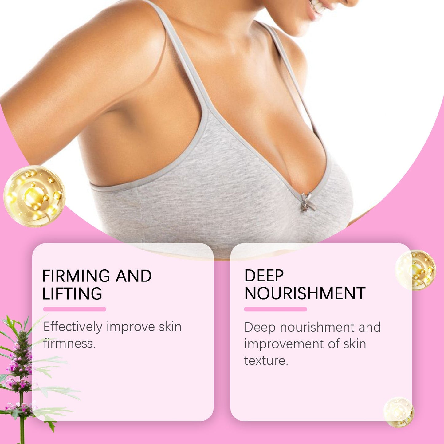 Crème raffermissante premium pour le décolleté pour hydratation et soin