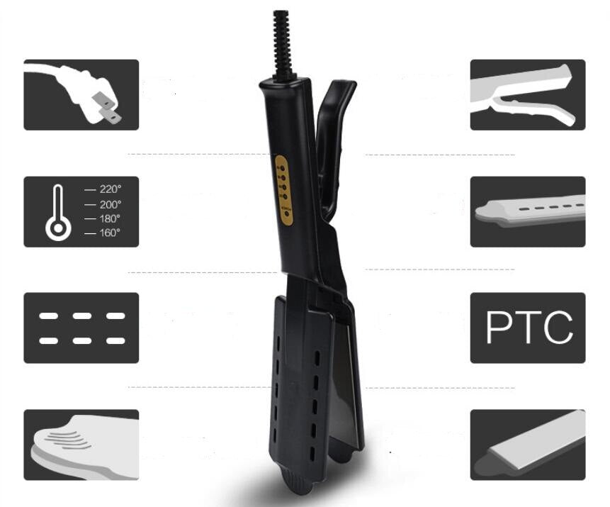 Ceramic Tourmaline Ionic Hair Straightener with Four Temperature Settings