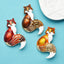 Wuli&baby Rhinestone Enamel Fox Brooches For Women Animal Party Causal Brooch Pins Gifts - Korvel