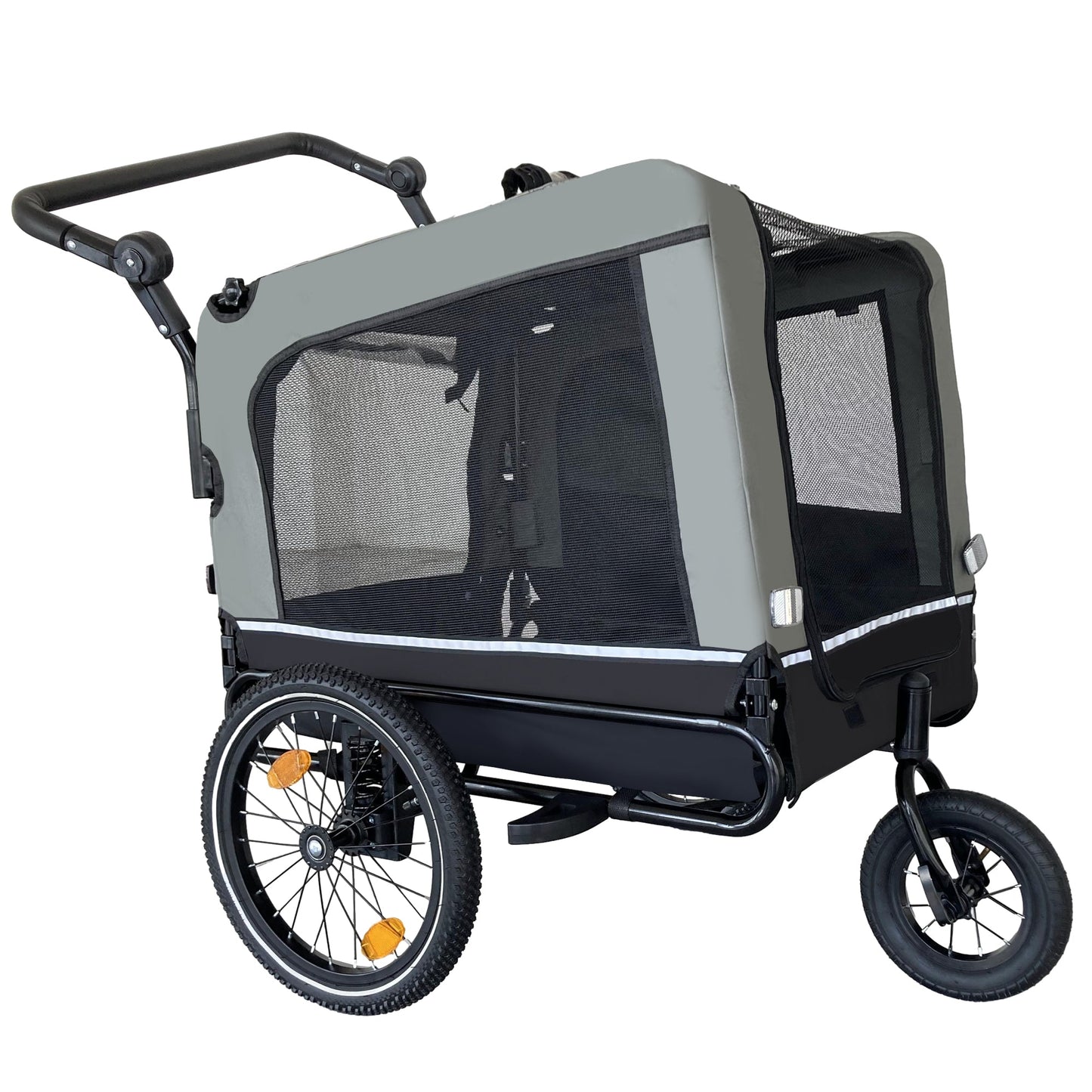 Outdoor Heavy Duty Foldable Utility Pet Stroller Dog Carriers Bicycle Trailer - Korvel
