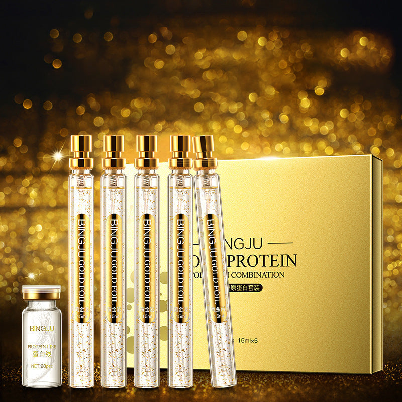 Ensemble de lifting facial au protéine d'or de chrysanthème glacé