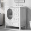 30" Bathroom Vanity with Sink, Bathroom Vanity Cabinet with Three Drawers and Door, Solid Wood and MDF, White - Korvel