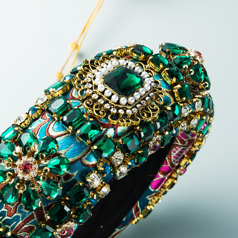 Baroque Court Style Embroidered Wide-Brimmed Headband