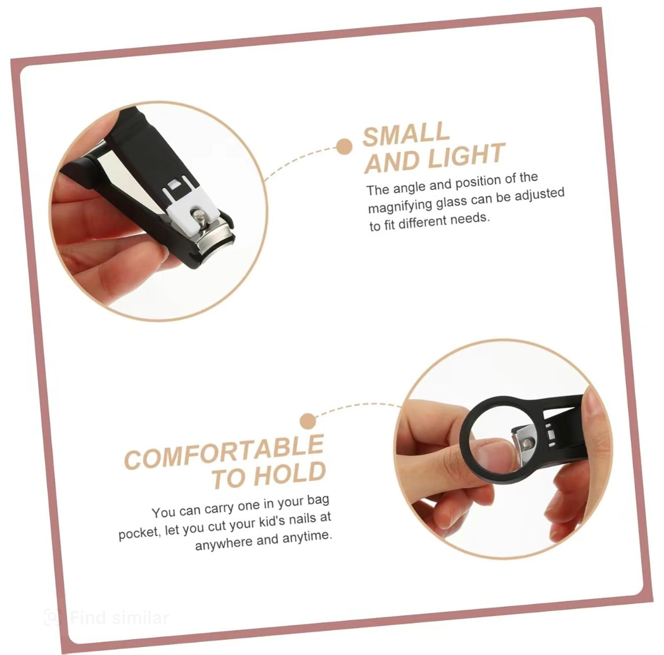 ClearTrim Nail Clipper with 3X Magnifying Glass