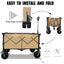 Collapsible Folding Wagon Push Pull Foldable Beach Wagon Cart - Korvel