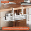 No-drill under-desk cord rack: metal mesh, high-load cable holder. - Korvel