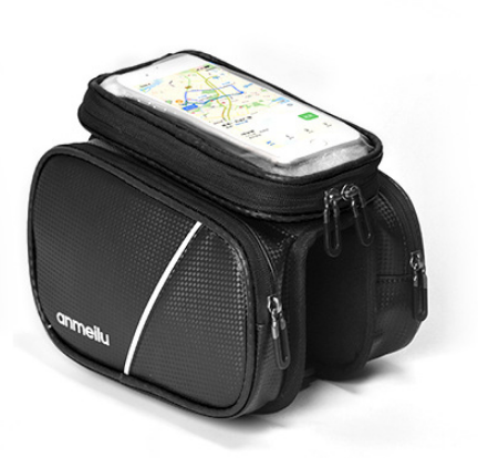 Bicycle Saddle Bag Bike Front Beam Bag Mobile Phone Touch Screen Bag Riding Equipment - Korvel