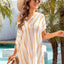Angel Wings Openwork V-Neck Short Sleeve Cover Up - Korvel