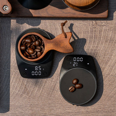 Mini Electronic Coffee Scale - Timed Weighing, Perfect for Italian Beans, Home & Coffee Bars - Korvel