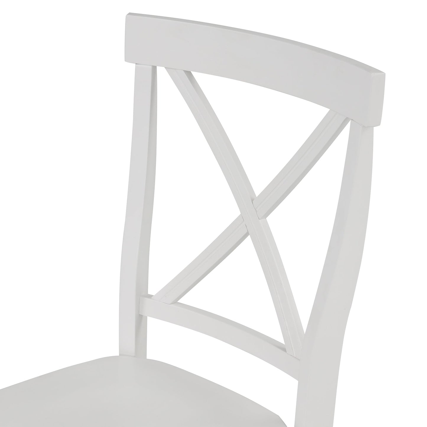 Orisfur 5 Pieces Dining Table and Chairs Set for 4 Persons Kitchen Room Solid Wood Table with 4 Chairs MDF + White + Solid Wood - Korvel
