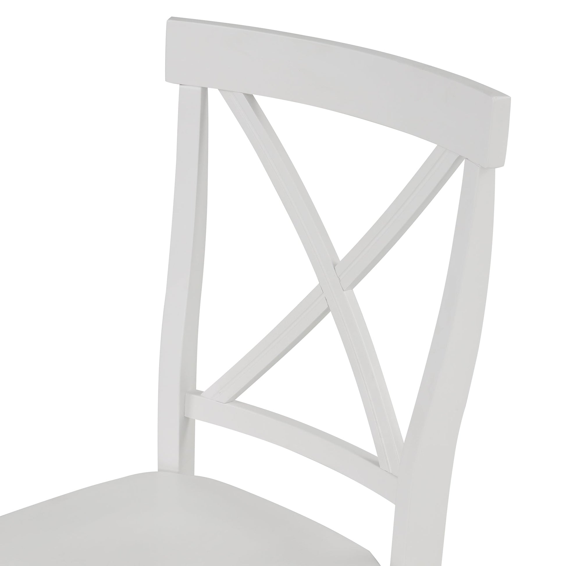 Orisfur 5 Pieces Dining Table and Chairs Set for 4 Persons Kitchen Room Solid Wood Table with 4 Chairs MDF + White + Solid Wood - Korvel