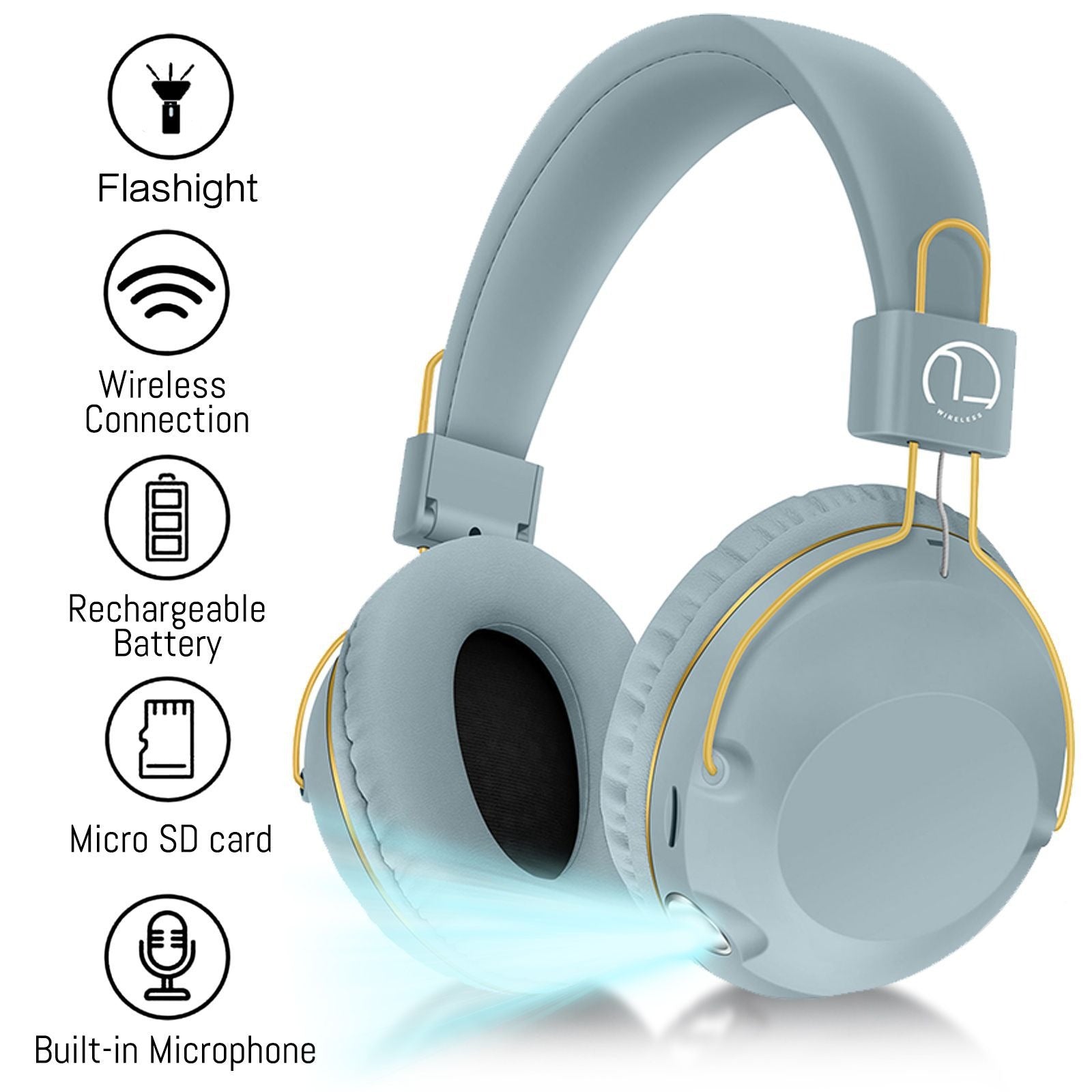 B863 Wireless Headset Bluetooth Headset Long Life Illuminated Music Headset Folding Storage - Korvel