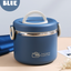 Portable simple stainless steel insulated lunch box with lid - Korvel