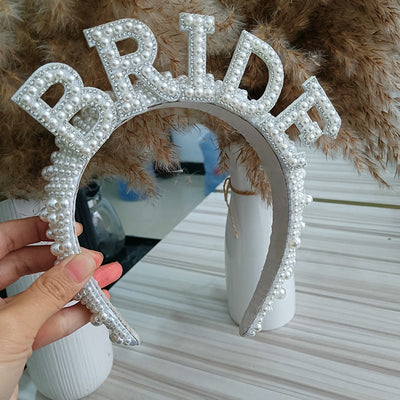 Bride to be crown Bach Bachelorette hen Party Bridal Shower beach pool Rustic boho garden wedding engagement Decoration Gift - Korvel