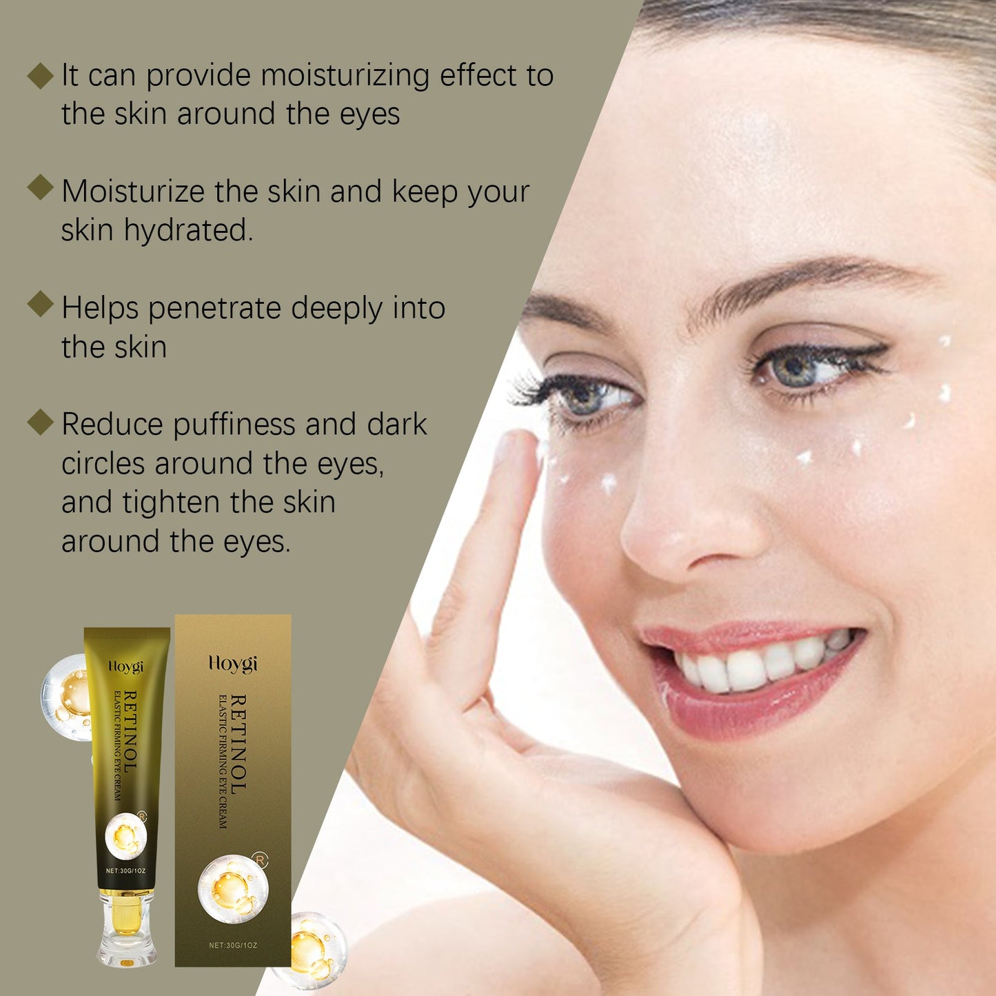 Retinol Eye Cream Tightens And Gently Nourishes Skin Around The Eyes And Lightens Fine Lines Lifting Eye Care Cream - Korvel