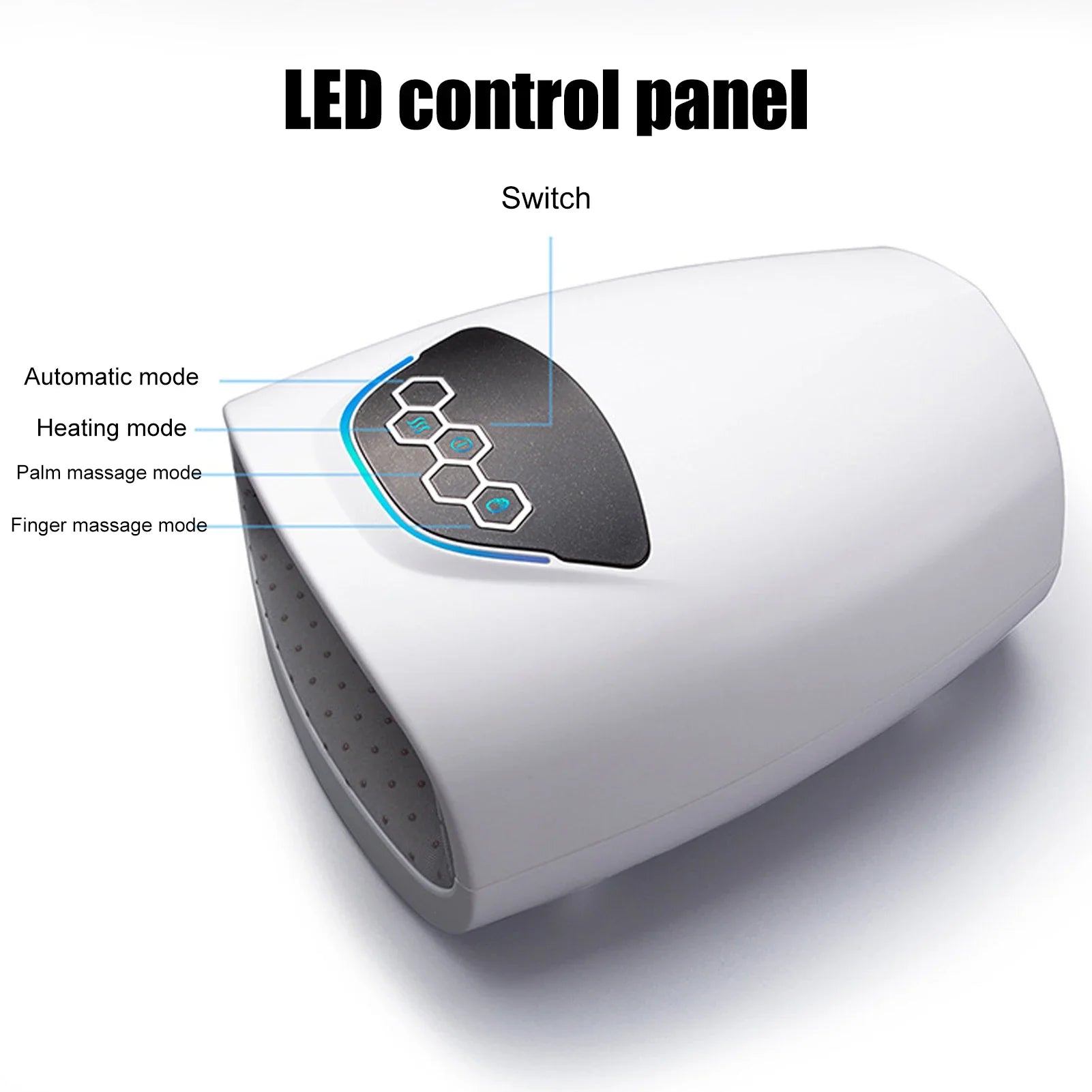 Electric Hand Massager Device Heat Finger Massage Pain Relief Therapy Air Compression Hand Care Palm Finger Massage Machine - Korvel