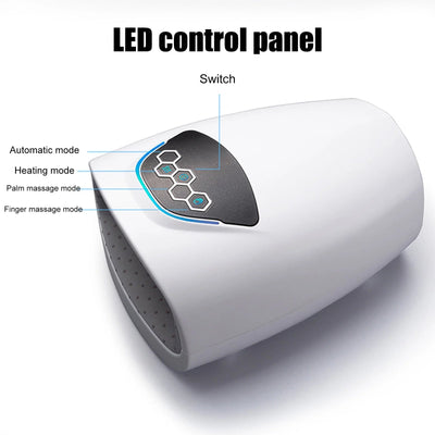 Electric Hand Massager Device Heat Finger Massage Pain Relief Therapy Air Compression Hand Care Palm Finger Massage Machine - Korvel