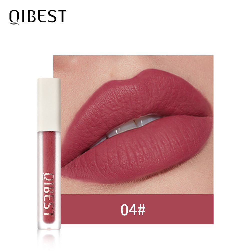 QIBEST Silky Lip Glaze - Brillo Labial No Pegajoso y de Larga Duración