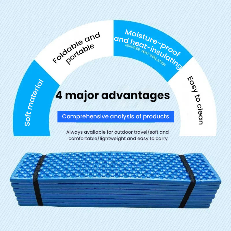 Thicken Egg Mattress. Foldable Camping Pad with Aluminum Membrane for Moisture-Proof. IXPE Foam Pad - Korvel
