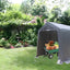 7x12 ft Portable Outdoor Gazebo Storage Shelter with Roll-Up Doors